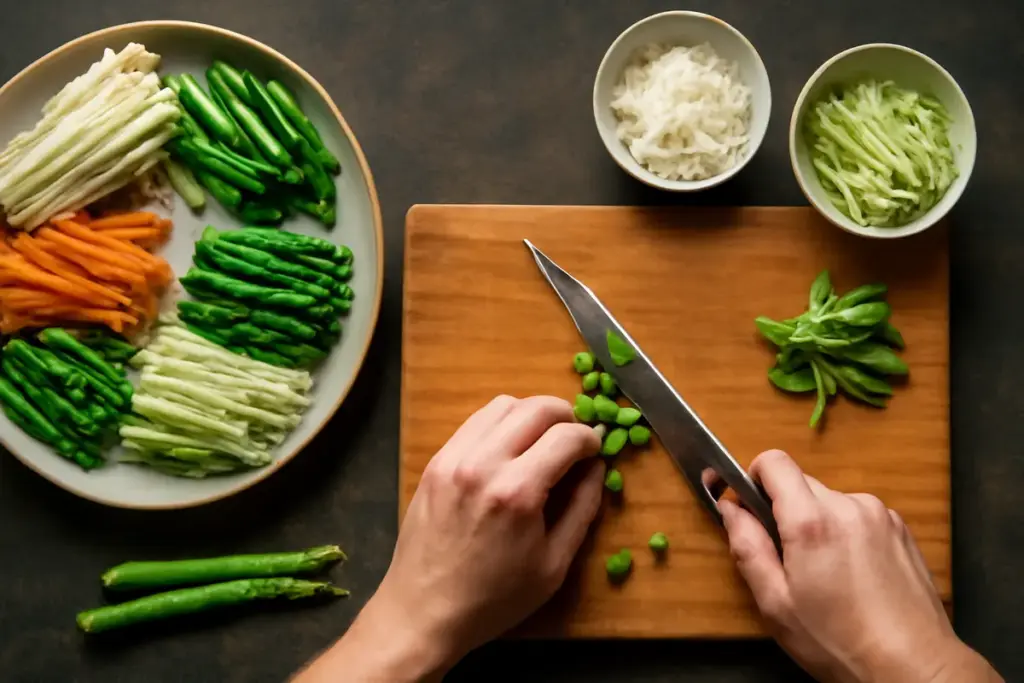 Tecniche di taglio delle verdure asiatiche: ottieni consistenza e sapore proprio come nei ristoranti