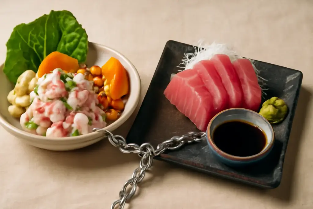 Che legame c’è tra ceviche peruviano e sashimi? Scopri la connessione insospettabile