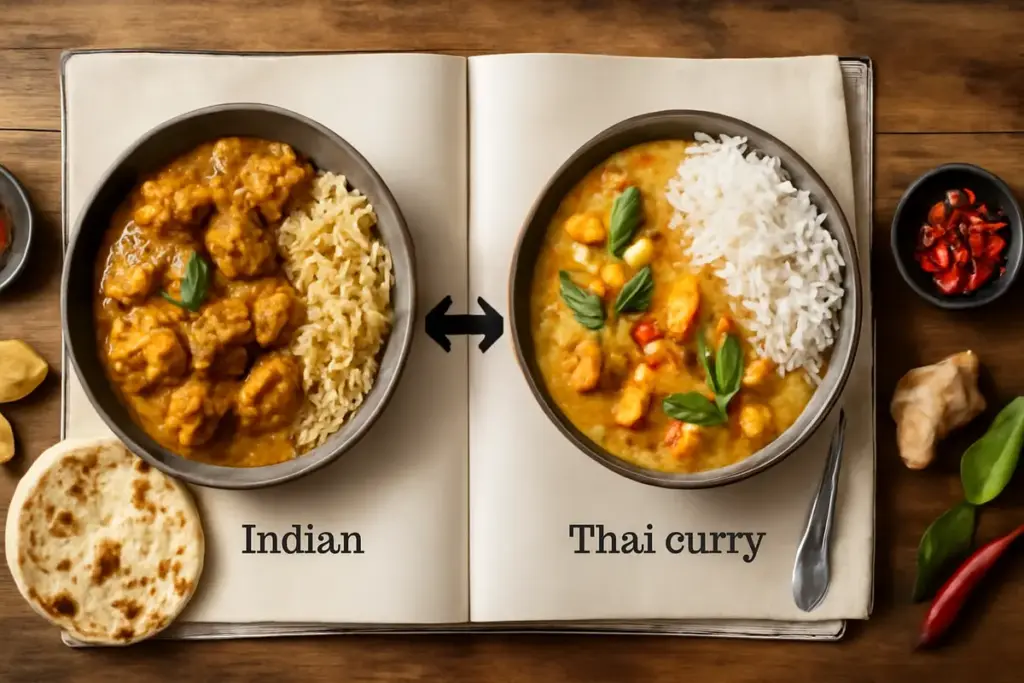 Qual è la differenza tra curry indiano e curry thailandese? Il confronto che cambia la cena